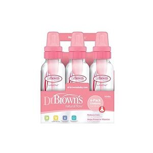 Dr. Brown's Natural Flow Anti-Colic Baby‎ Bottles - Pink - 8oz - 6pk Open Box